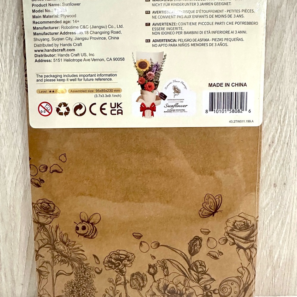 Rowood Sunflower Wooden Bloom Craft Kit - Picture 3 of 4